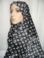 black print hijab