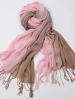 Color split shawl hijab