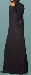 dark denim casual jilbab