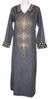 Denim Embroidered Abaya