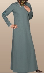 dusty blue casual jilbab