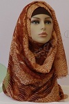 East Eastern brown shayla silk hijab
