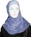 electric blue square hijab