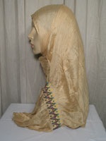 embroidered cream hijab