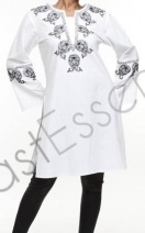 embroidered white kurti