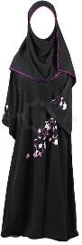 purple blossom girl abaya