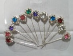 colorful diamente hijab pin set