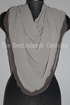 half moon 2-layers hijab
