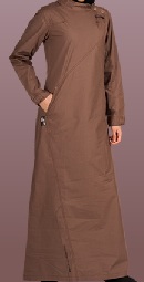 Iron brown casual jilbab
