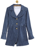 short denim coat