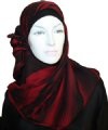 maroon printed square hijab