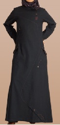 navy denim casual jilbab
