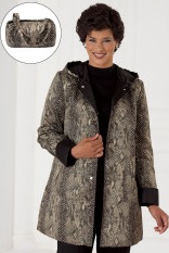 phyton print raincoat