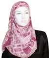 pink abstract square hijab