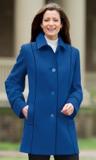 piped wool blend coat