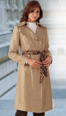 shantung textured trench coat