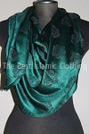 shawl dark green imprint