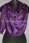 shawl purple imprint