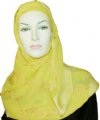 yellow floral square hijab