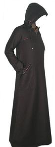  Hooded Abaya With Trimming