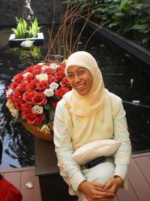 with creamy jilbab